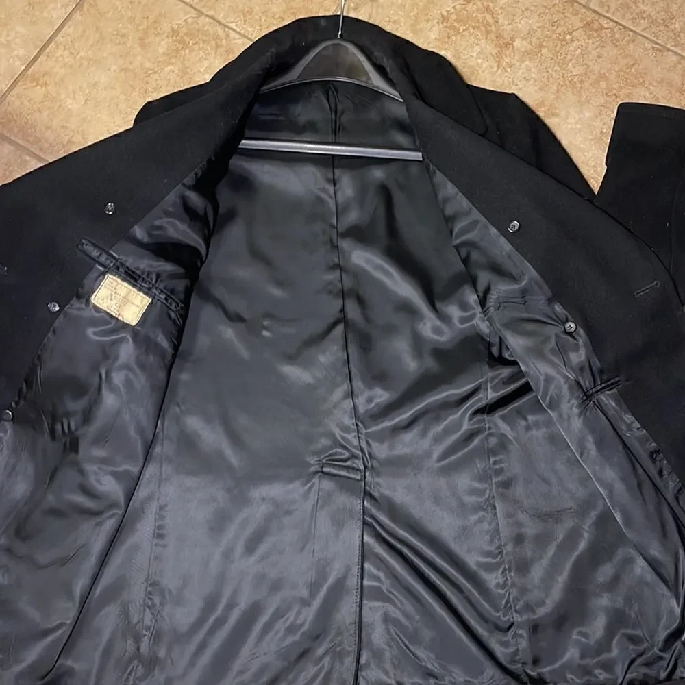 Men/Womens black wool pea coat